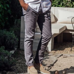 NEW Les Canebiers Men's Tartane Chino Pants GREY NWT